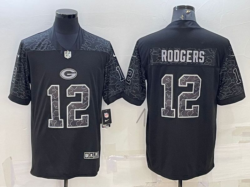 Men Green Bay Packers #12 Rodgers Black Reflector 2022 Nike Limited NFL Jersey->los angeles chargers->NFL Jersey
